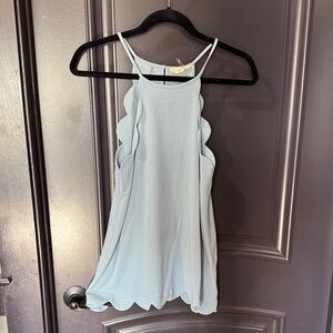 Entro Light Blue Scalloped Tank Top